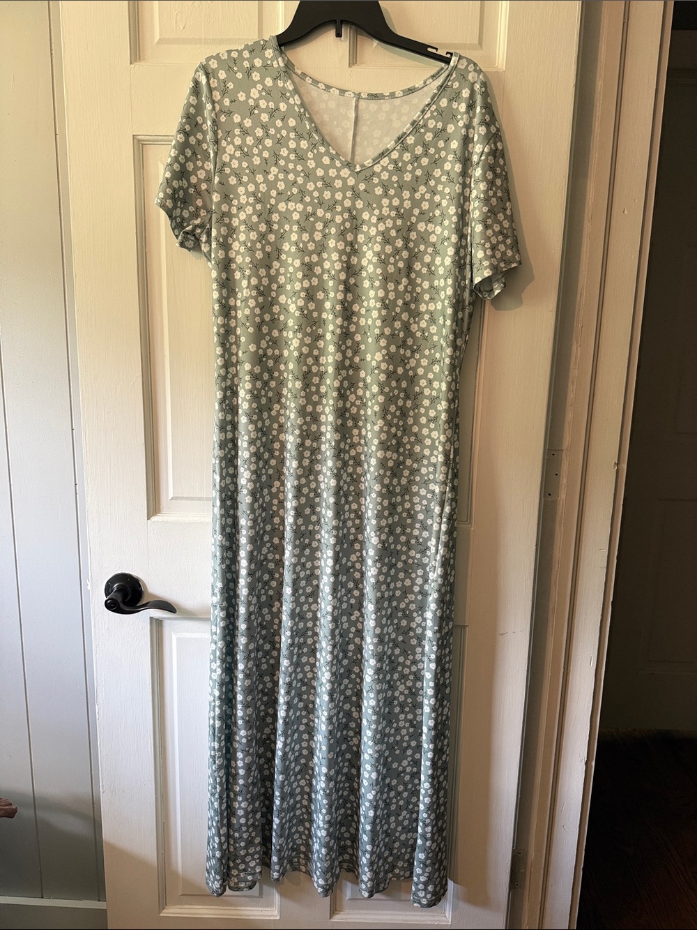 SHEIN Sage Green Floral Maxi Dress